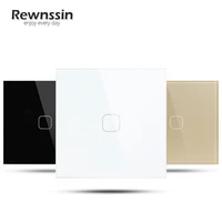 wall switches luxury touch switch sensor eu standard light switch led backlight crystal glass panel 123 gang ac220v