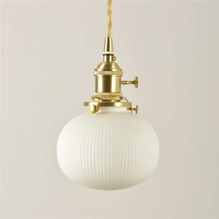 Современная стеклянная люстра в форме шара Подвесная лампа Золотая кухонная