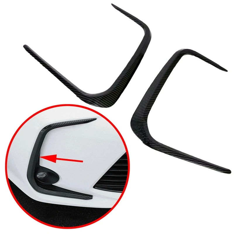 Для передних фар из углеродного волокна противотуманных обложки для бровей Toyota хор 2019|Аксессуары авто| |