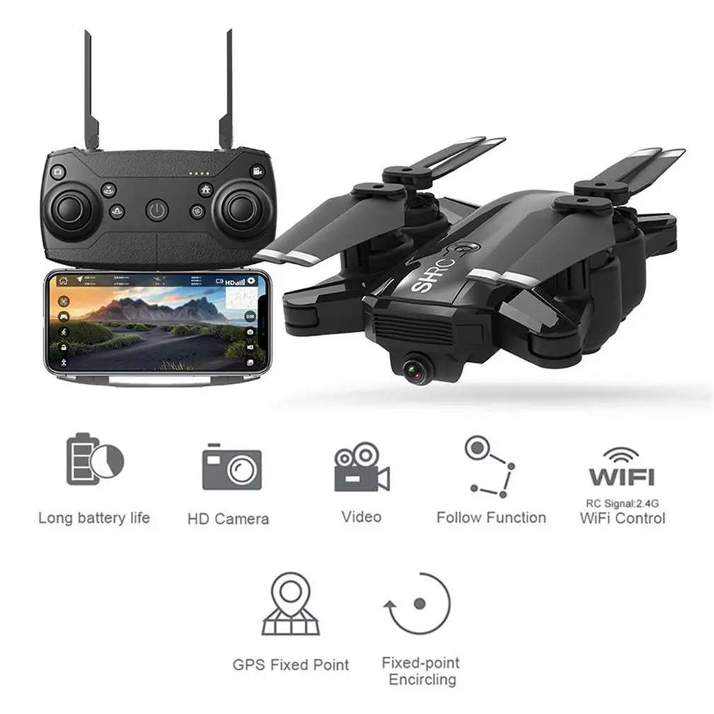 Кпчш H1G Дрон Квадрокоптер с дистанционным управлением 720 P/1080 P 2,4G/5G Wi-Fi FPV gps Follow Me(следуй за мной режим складной 25 минут времени полета Дрон Квадрокоптер с дистанционным управлением