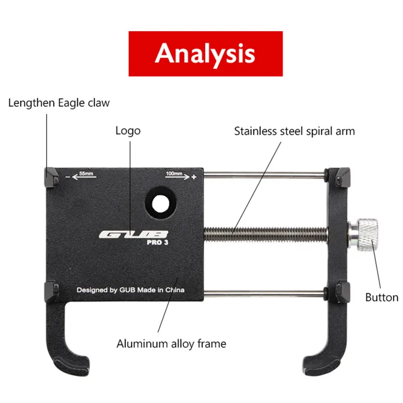GUB алюминиевый сплав велосипедный держатель для телефона Подставка 3 5 7