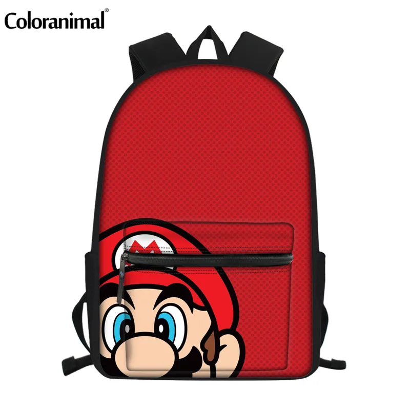 Coloranimal/японский аниме/Super Mario Bros/Школьный рюкзак для девочек и мальчиков, детский рюкзак с 3D принтом, Детский комплект, рюкзак, сумки на плечо - Цвет: HMC1442Z58