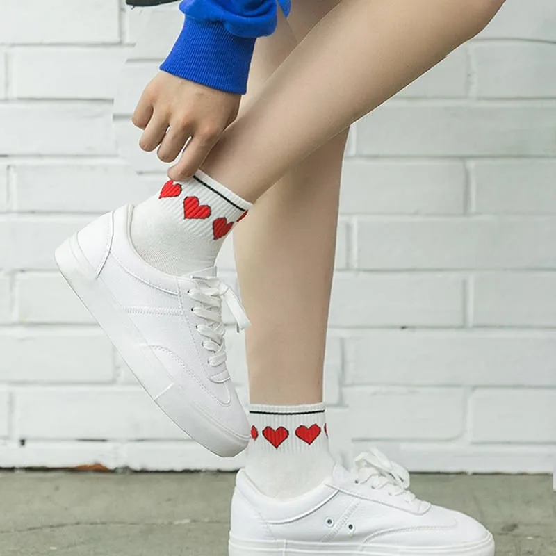 

Socks Women Socks Thin Section Summer Fashion Street Socks Star Planet Pattern Cotton White Black
