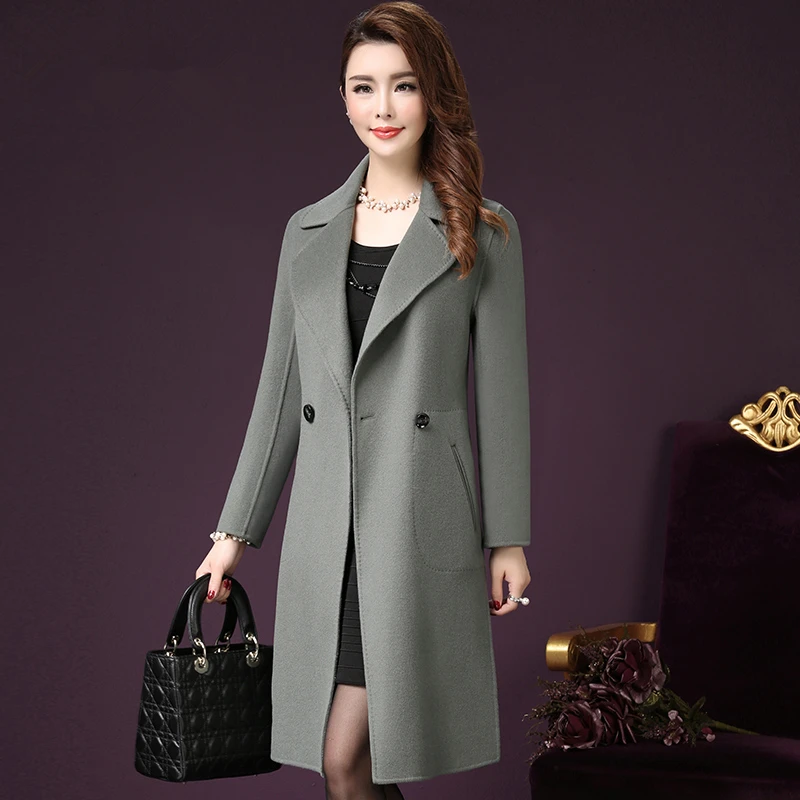 

Abrigos Mujer Invierno 2020 Woolen Coat Female Korean Style Winter Coats Casaco Feminino Wool Blend Women Coat KJ184