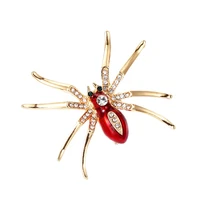 fashion spider brooch for women suit men badge new alloy insect oil drip pins rhinestone jewelry clothes accessories banquet pin