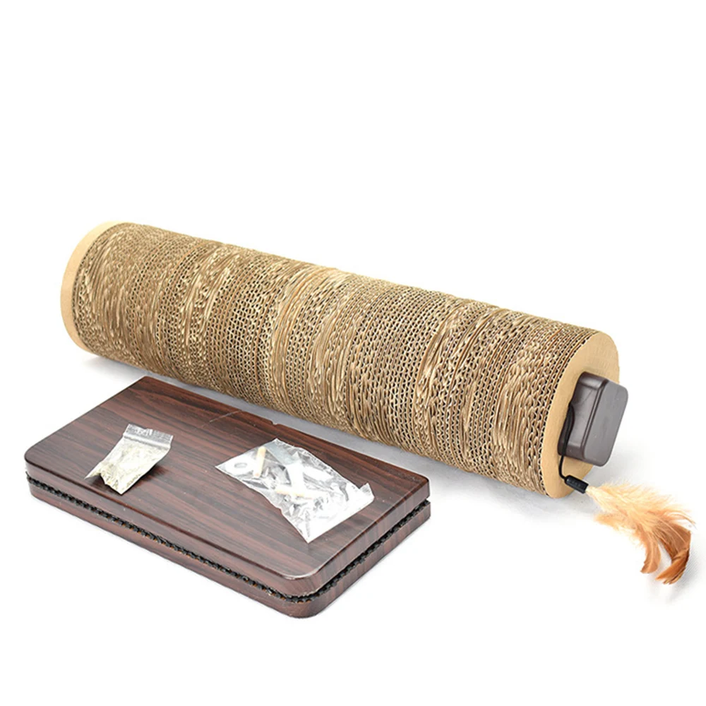 Игрушки для кошек гофрированный бумажный кошачий скребок с пером котенка