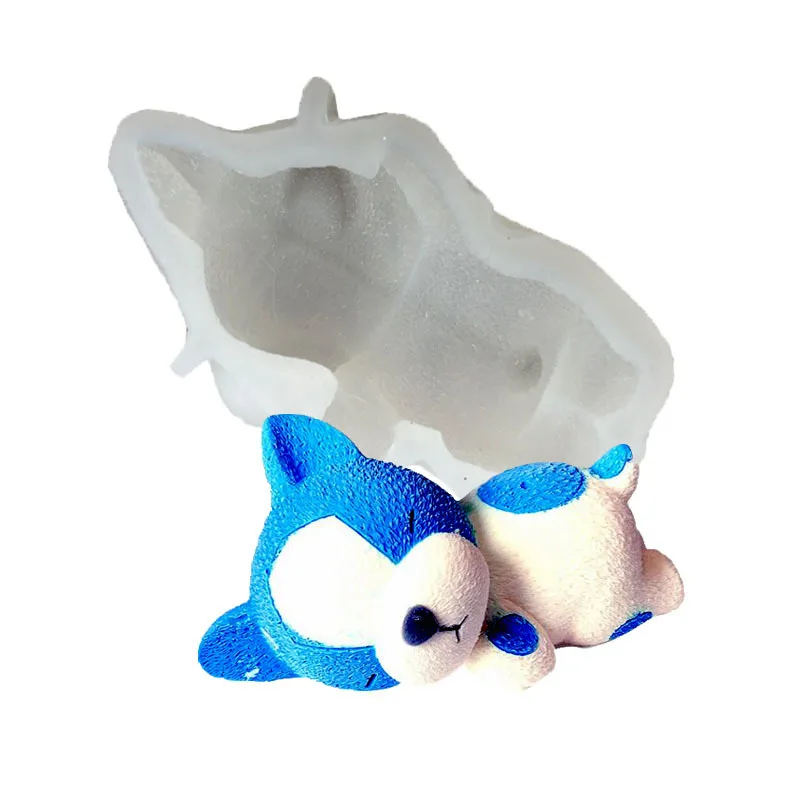 

Sleepy bear Shape silicone mold hippo crocodile ice cream mousse Paste Candy Chocolate cake decor Tool Clay Gumpaste Mould