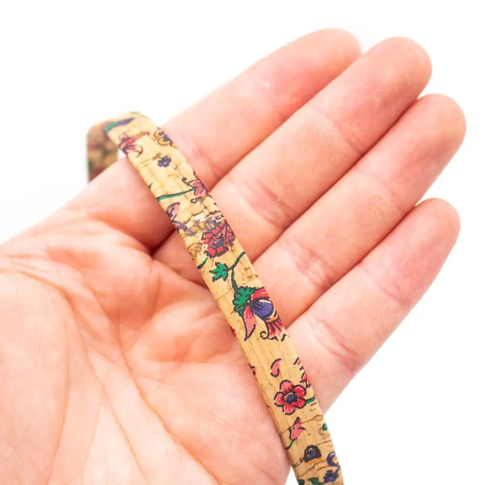 

10 meters Vine flower 10mm flat cork cord COR-445
