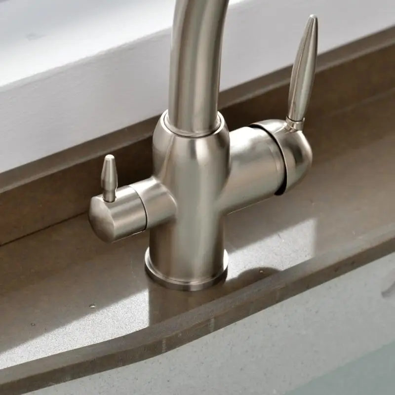 3 ходовой кухонный кран двойной держатель С двойным отверстием фильтр для воды