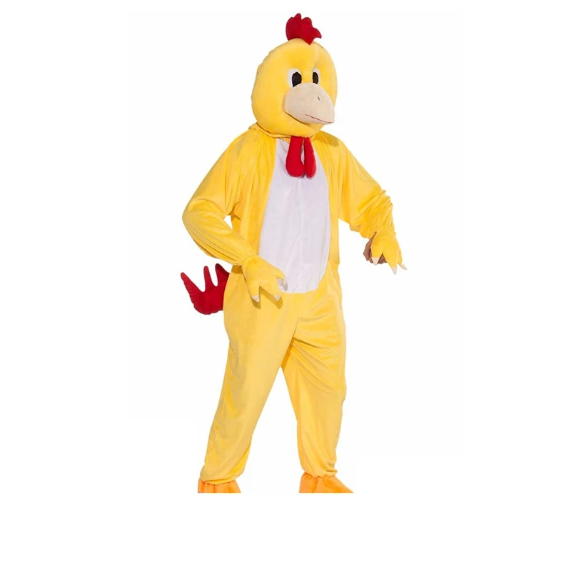 

Yellow chicken compressible cartoon doll costume rooster funny stage costume