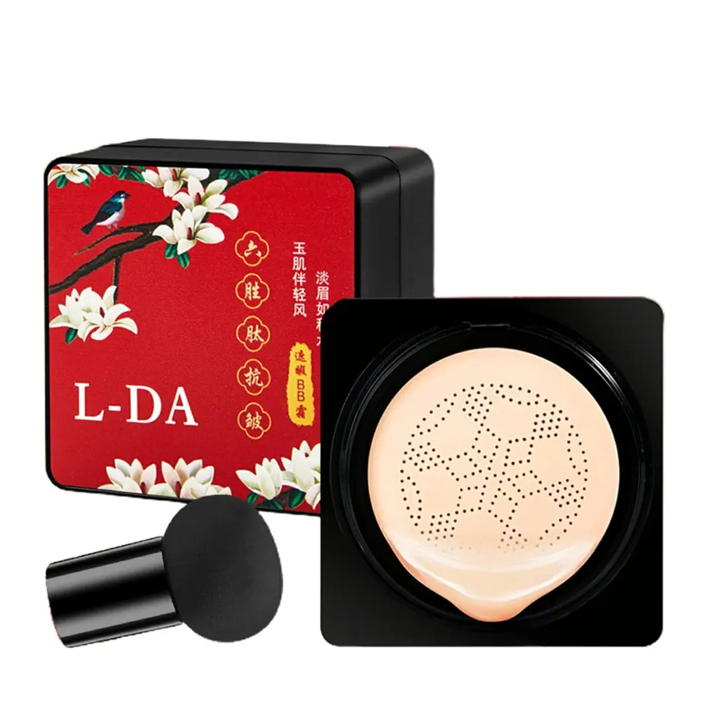 

Air-permeable Natural Air Cushion BB Cream with Mushroom Puff Long Lasting Makeup Brightening Oil Control BB Cream Concealer