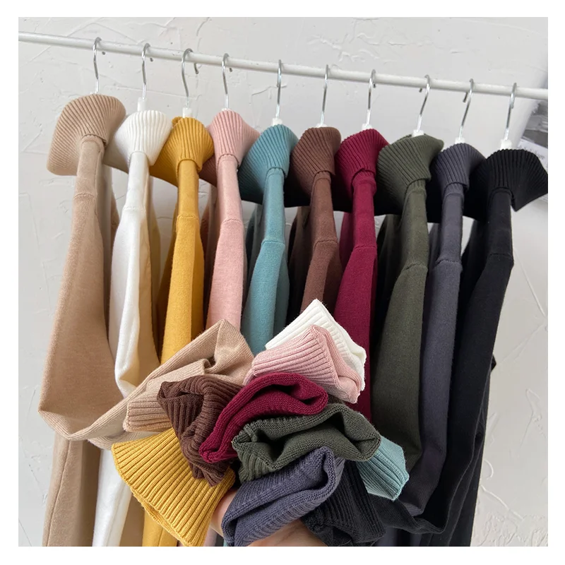 

ZOGAA New Men's Turtleneck Sweater Trendy Fashion High Neck Solid Color Knitted Pullovers Mens Warm Knitwear Ropa De Hombre