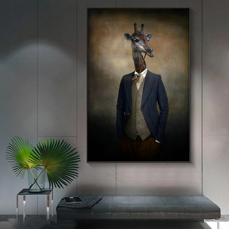 Г-н Жираф Классическая Тканевая обувь настенные картины художественные плакаты