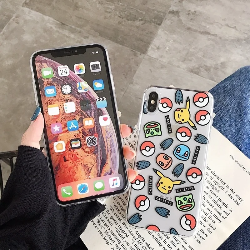 Чехол для IPhone 13 pro max 7/ 8/ Plus X /XR/XS Max /11 /12 /Pro силиконовый с изображением покемона