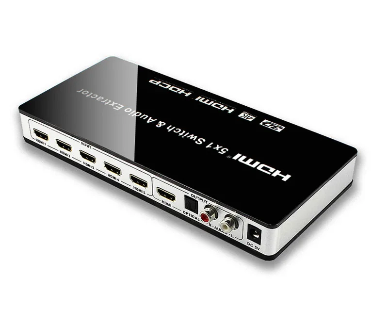 

5x1 HDMI переключатель аудио экстрактор 4K x 2K видео 3D 5 в 1 HDMI выход Toslink стерео RCA аудио выход для PS3/4 камеры DVD к ТВ