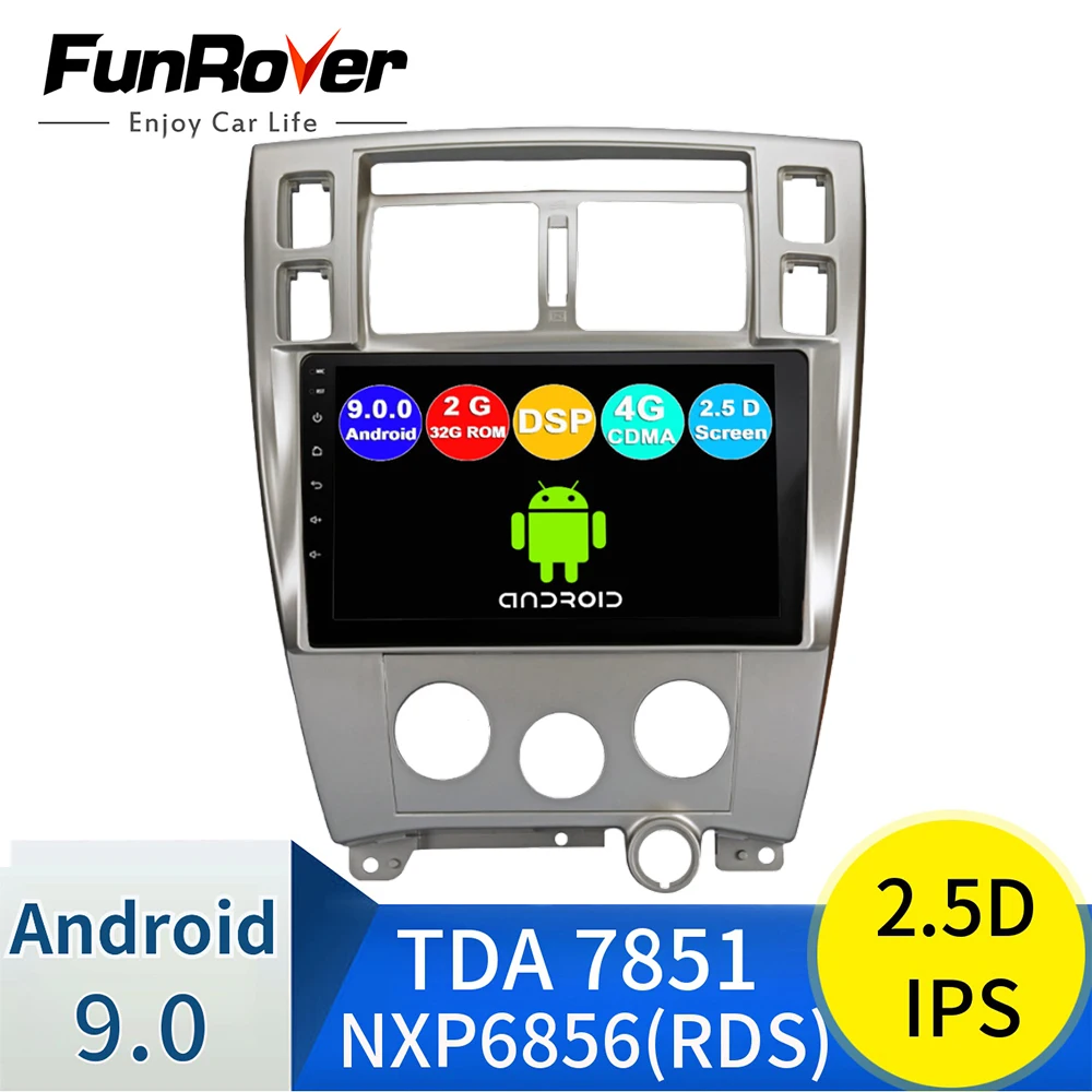 Funrover 2 din Android 9 0 автомобильный dvd 2.5D HD 10 1 &quotавтомобильный радиоприемник с