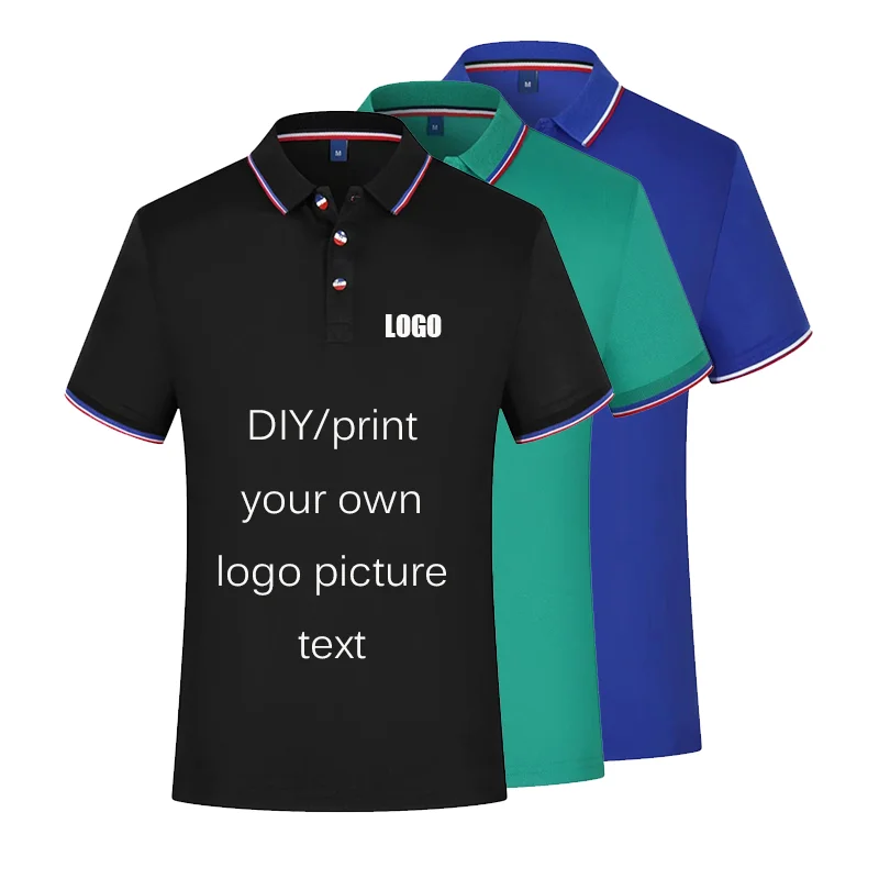 

2021 Yykatele New Custom picture text men and women summer polo shirt short sleeve fashion work casual polo shirt top