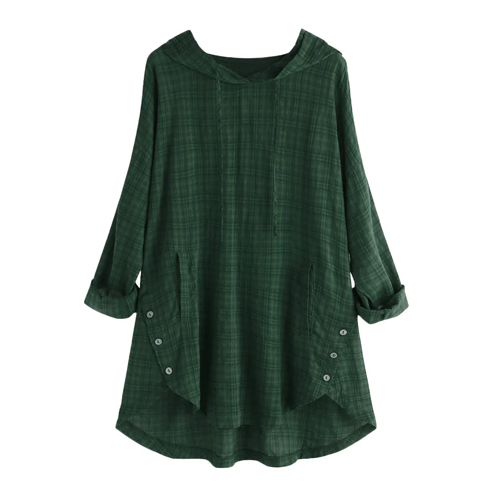 Блузка женская летняя с капюшоном и длинным рукавом повседневная мешковатая