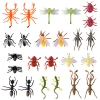 A-24 pcs Бывает 2 типов: 12/24pcs Пластиковые Моделирование стрекозы и пчелы паук игрушки насекомых божья коровка пижамы Locust броши в виде ящерицы модели Фигурки развивающий набор - Цвет: A-24 pcs