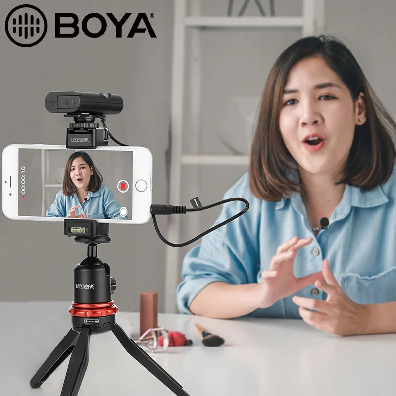 Двухканальный беспроводной Студийный конденсаторный микрофон Boya 2 4 ГГц