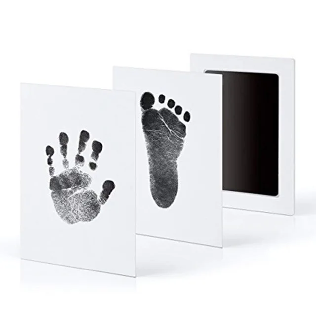 Upgraded version Экологически чистый уход за ребенком нетоксичный ребенок Handprint Набор для отпечатка ступней Детские сувениры отливка новорожденный отпечаток ноги inkpad - Цвет: Upgraded version
