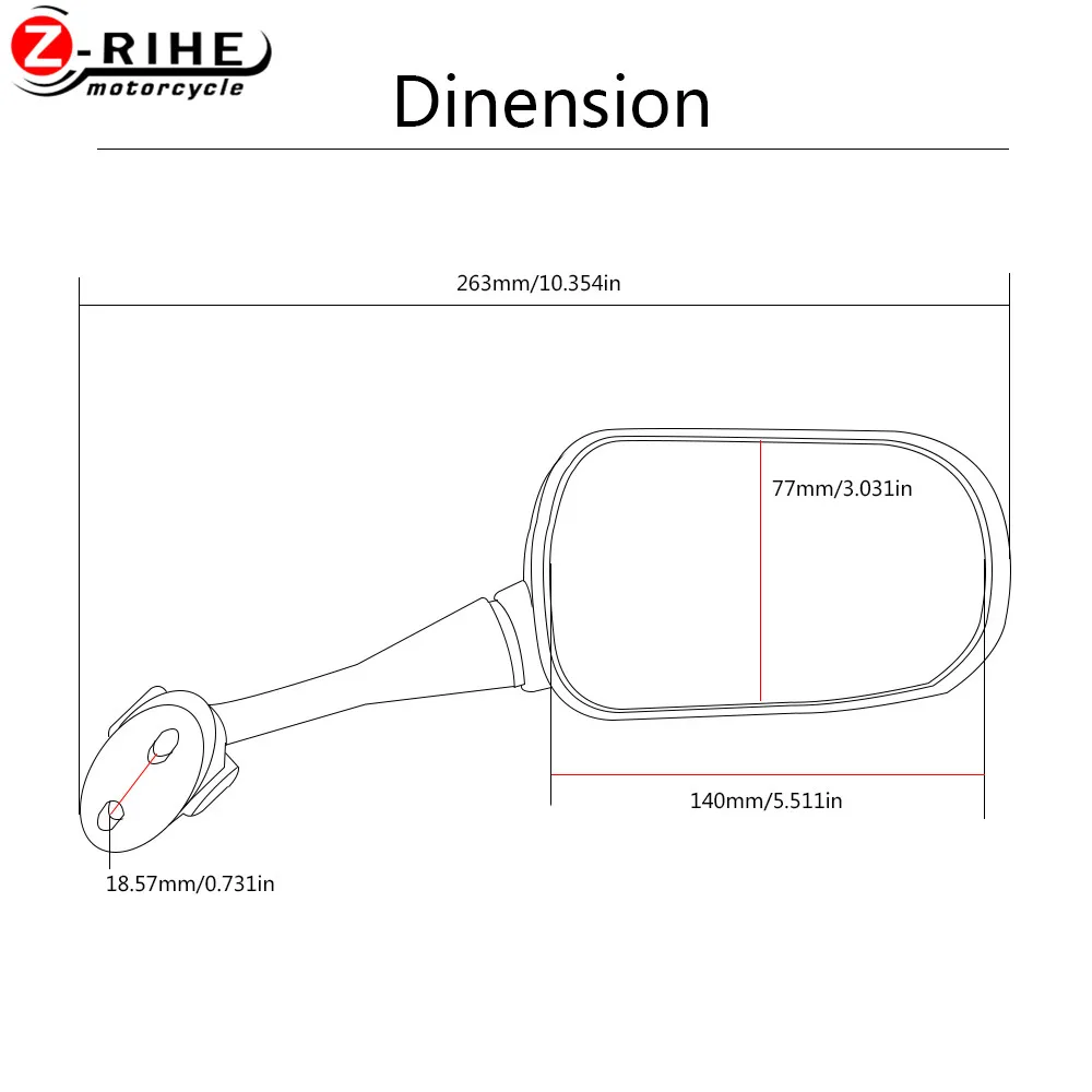 Мотоциклетные аксессуары боковое зеркало алюминиевые круглые зеркала заднего