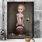 Постер Девочка входит в кровь Марка Райдена, абстрактный принт, декоративная картина для гостиной, украшение для дома