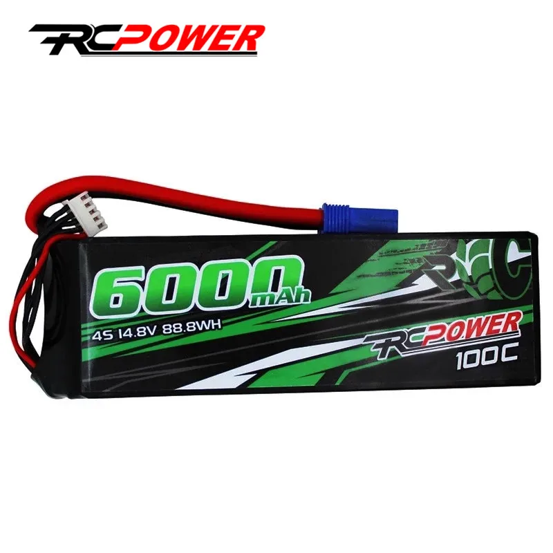 Аккумулятор RCPOWER 4S Lipo 14 8 в 6000 мАч c с разъемом EC5 для радиоуправляемых автомобилей