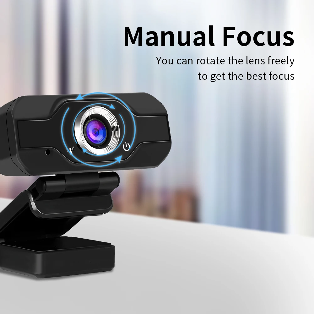 1080P mini camera USB Webcam Manual Focus Computer Camera Built-in Sound-absorbing Microphone Drive-free Web Camera for PC