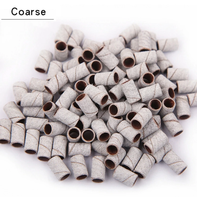 100 шт. 120/180 Грит для акриловых ногтей Маникюр Педикюр Дрель Песочная лента