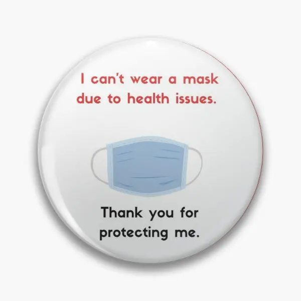 

Я не ношу маску из-за проблем с здоровьем, настраиваемая мягкая булавка для кнопки, булавка для лацкана шляпы, брошь, металлическая оригинал...