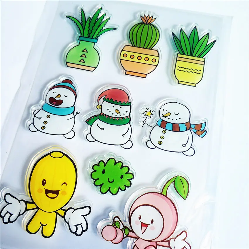 Горячая распродажа Прозрачный штамп в виде кактуса/силиконовый альбом для