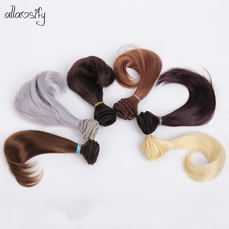 Allaosify 15 см* 100 см высокая температура термостойкие волосы куклы для 1/3 1/4 1/6 BJD diy парики с волнистыми волосами для куклы