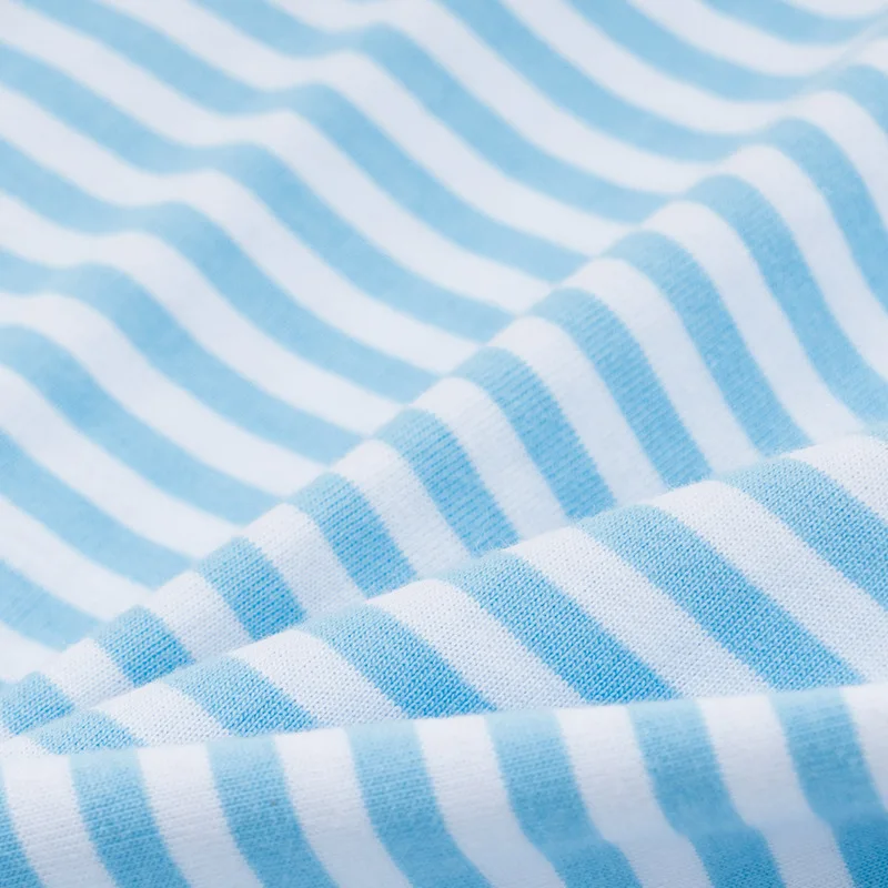 

Fashion Cotton blue striped applique rabbit easter girl shortsleeve t-shirt