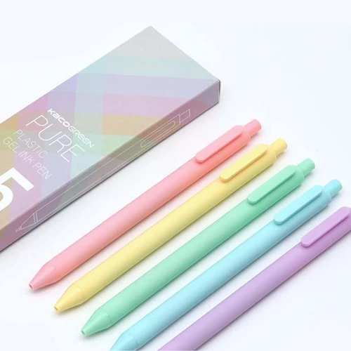 5pcs macarons color 5 шт., Xiao mi KACO, 0,5 мм, роллер mi Signing P E N Gal, чернила для гладкого письма, прочные, 5 цветов, заправки, высокое качество, новое поступление - Цвет: 5pcs macarons color