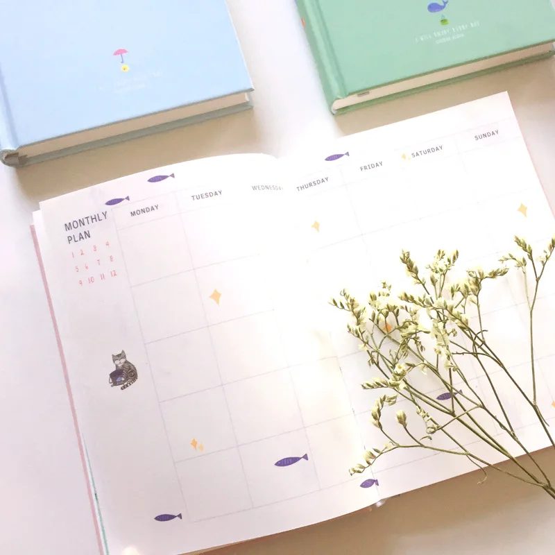 Милый мультяшный школьный дневник в твердом переплете для студентов удобный