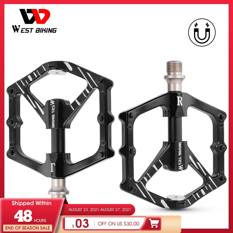 WEST BIKING велосипедные педали из алюминиевого сплава 3 герметичных подшипника с