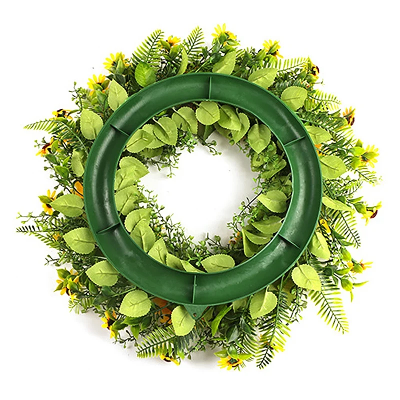 

Artificial Sunflower Wreath Green Leaves and Sunflowers Home Party Window Wall Decor and Wedding Decorative