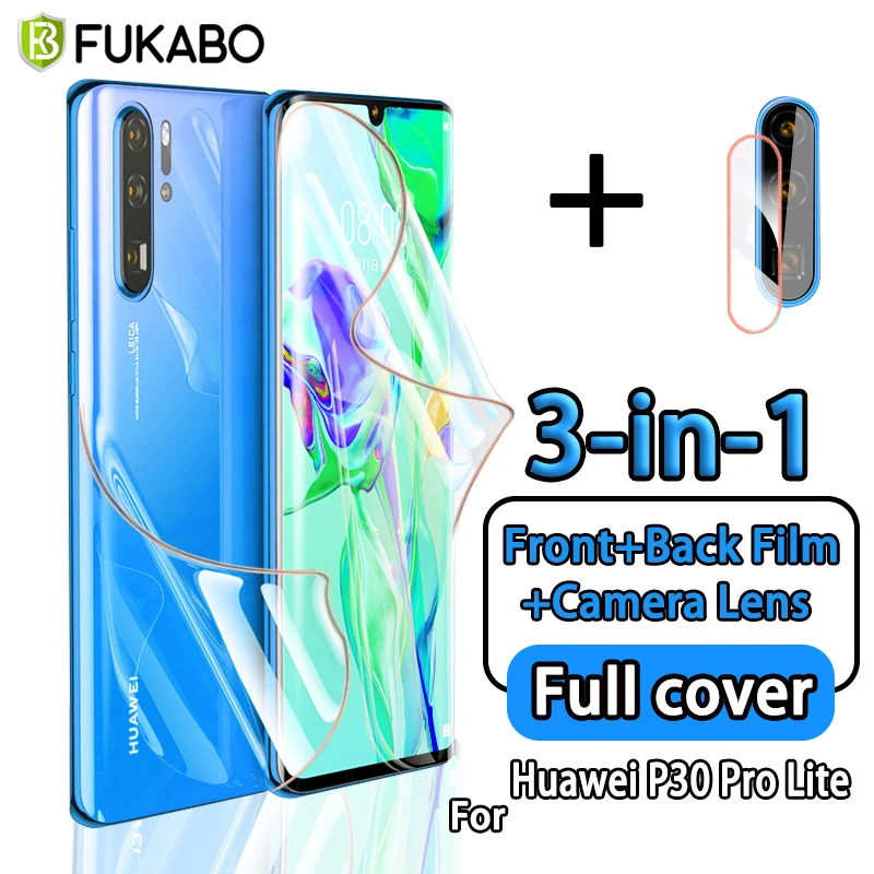 Гидрогелевая пленка с полным покрытием для передней и задней панели Huawei P40 P30 P20 Mate