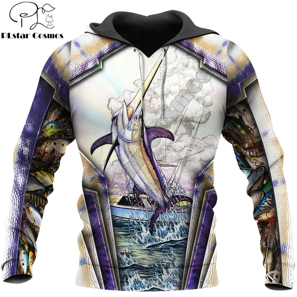 3D Printed Fishing Baits Animal Hoodie Harajuku Sweatshirt Streetwear hoodies Unisex Casual jacket Tracksuits KJ097