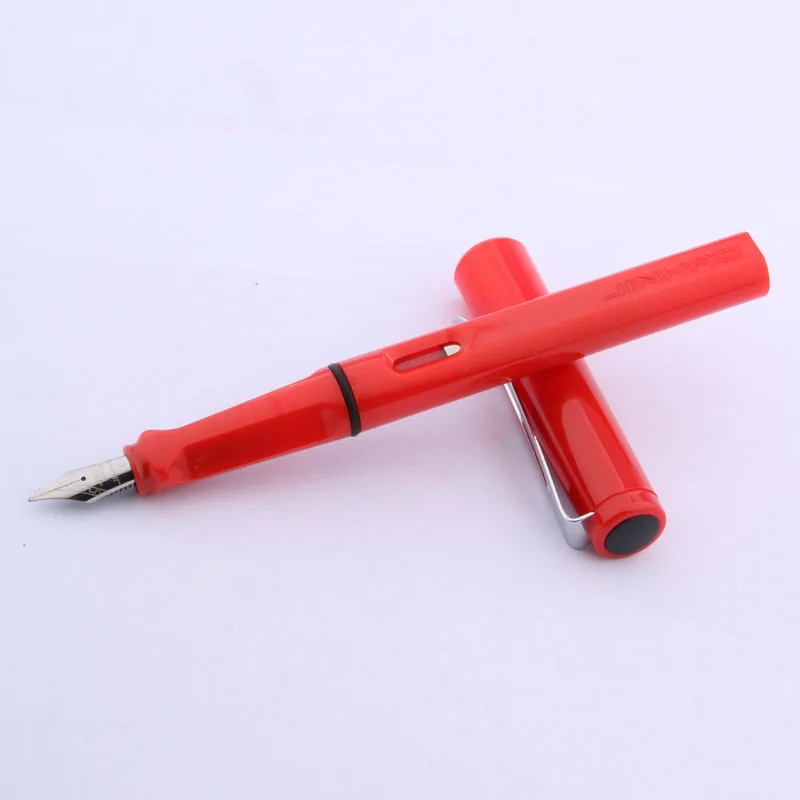 JINHAO 599 Высококачественная красная перьевая ручка с белым средним