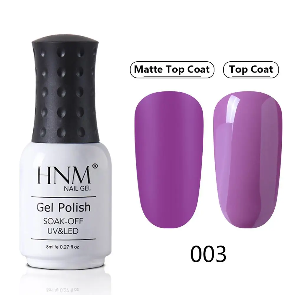 PP003 HNM Blue Purple Matte Effect Gel Nail Polish Need Matt Top Coat Base Semi Permanent UV LED Lamp Hybrid Varnishes Lacquer Gellak - Цвет: PP003