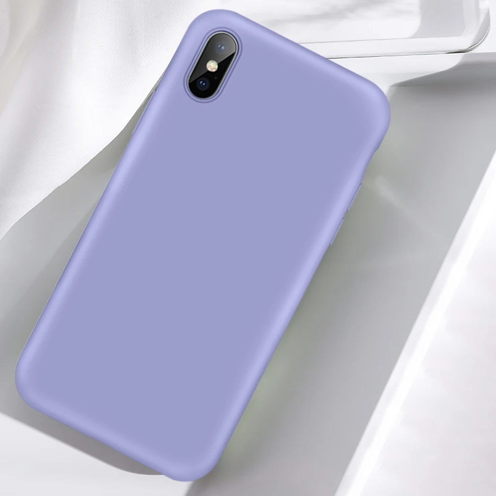 08 Жидкий силиконовый 360 Полный Чехол для iPhone 6 6S Plus X мягкий для iPhone 8 7 Чехол для iPhone 7 8 Plus X XR XS Max чехол Fundas - Цвет: 08