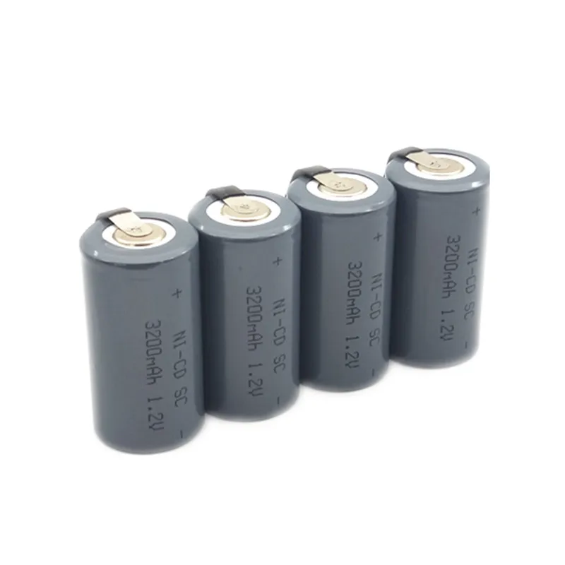 SKOANBE 4/10/15/20PCS SC 3200mah 1.2V Ni-CD Rechargeable Battery Sub C 22420 Cord Processed into Tools Batteries Pack.