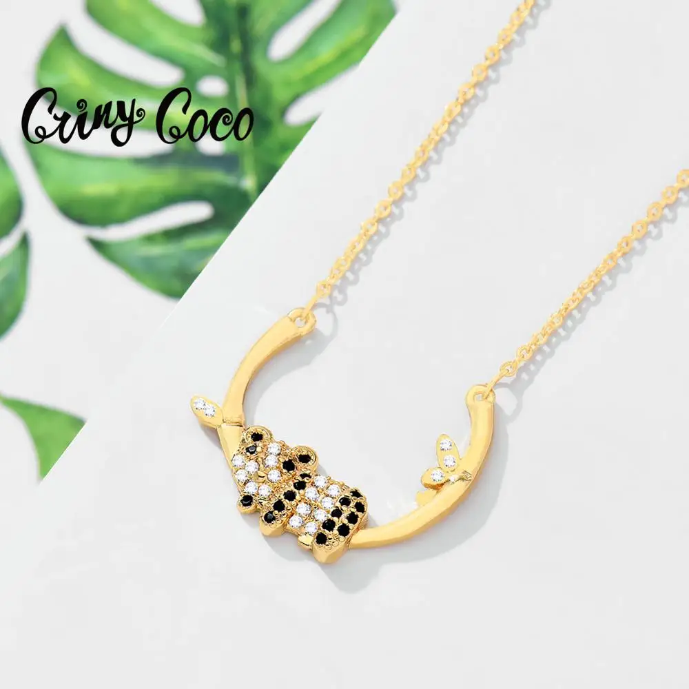 Ожерелье Cring Coco с подвесками в виде милой панды женская и детская цепочка