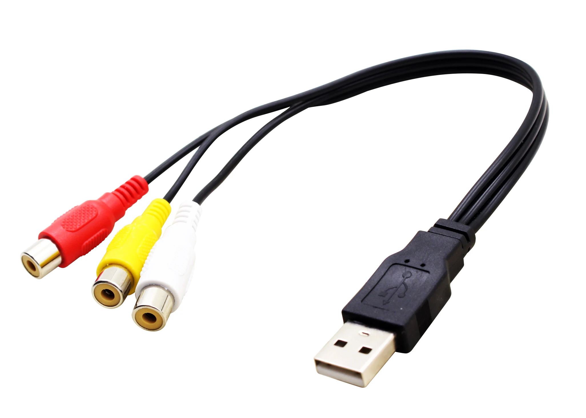 Кабель преобразователь с USB штекера на 3 RCA 3rca RGB Разъем для HD TV c35|Кабели
