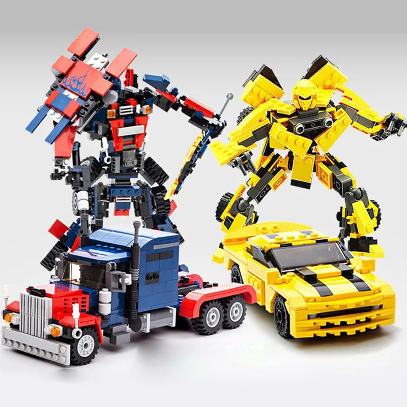Новинка 2021 2 в 1 робот трансформер серии автомобиль спортивный Строительные блоки