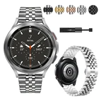 Ремешок из нержавеющей стали для Samsung Galaxy Watch 4, 44 мм, 40 мм, 46 мм, 42 мм, 41 мм, 45 мм, 20 мм, 22 мм