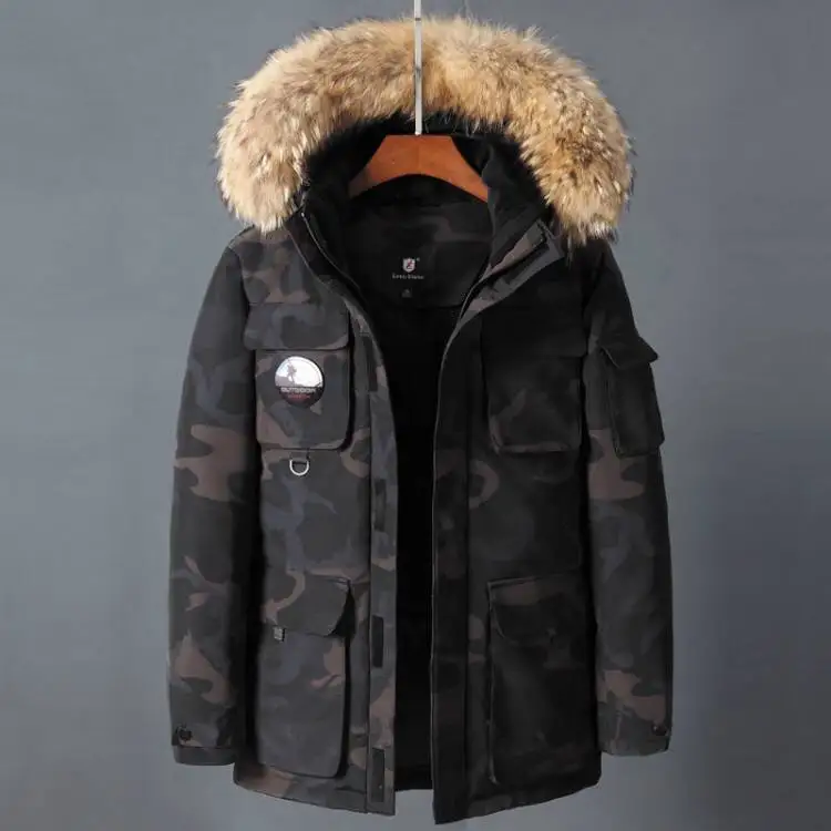 Camouflage Winter Duck Down Parkas Men Casual Outwear Down Jackets Male Thick Down Coat Fashion Snow Puffer Jacket JK-9588