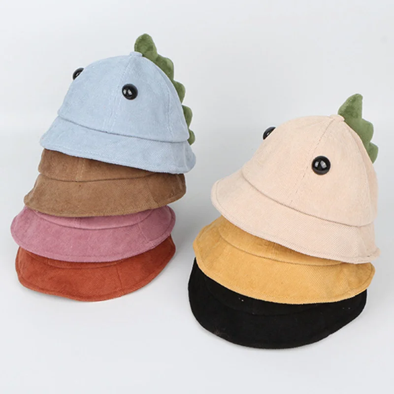 

Вельветовая Панама с динозавром для мальчиков и девочек, стильная шляпа рыбака, шапка от солнца для путешествий и отдыха на открытом воздух...